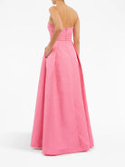 REBECCA VALLANCE Pink Carmelita Corseted Fitted Waist Flared Formal Gown - House Of Huntington