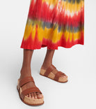 Gabriela Hearst Striker Leather Sandals Summer Chic Cognac Brown - House Of Huntington