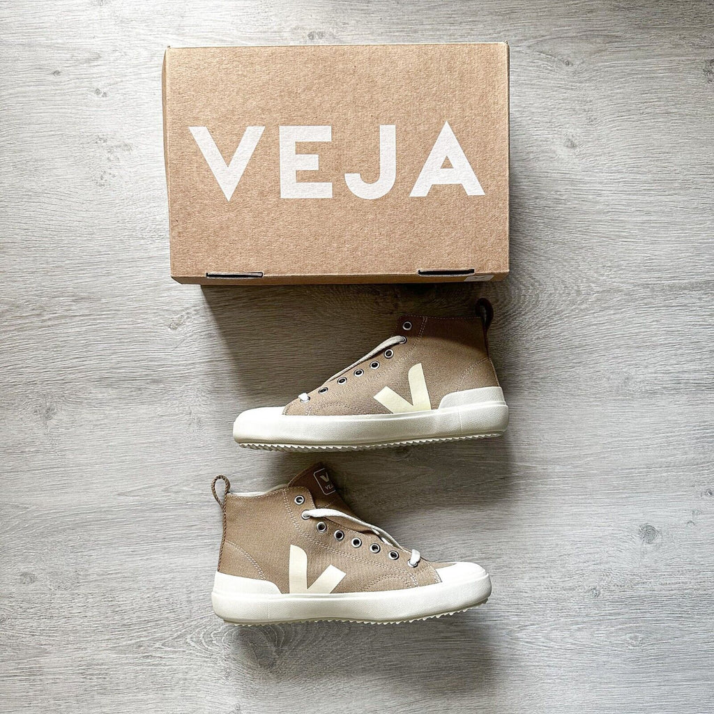 VEJA Nova Brown High Top Logo Trainers Sneakers - House Of Huntington