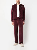 Sporty & Rich Eden 80s New York Health Club Velour Merlot Jacket