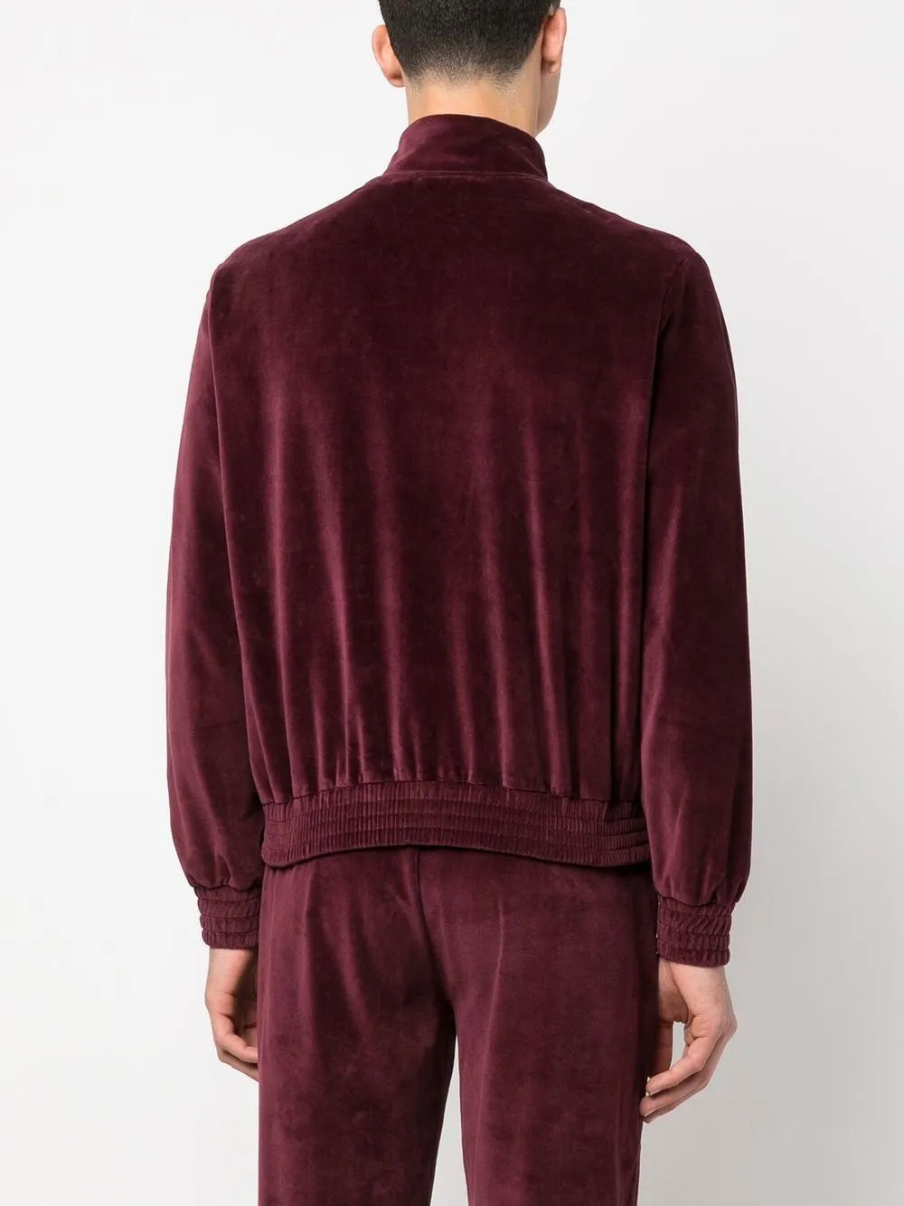 Sporty & Rich Eden 80s New York Health Club Velour Merlot Jacket