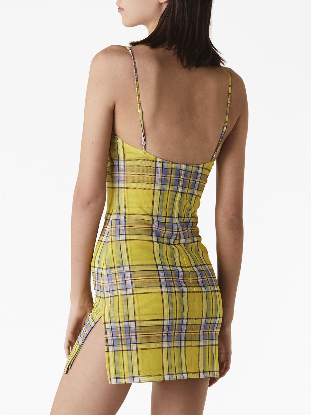 MIAOU Anya Yellow Check Plaid Dion Mini Dress - House Of Huntington