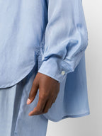 The Frankie Shop Blue Georgia Poplin Oversized Suiting Shirt - House Of Huntington