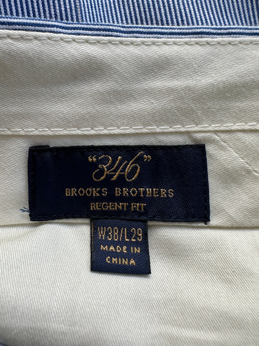Brooks Brothers Blau Weiß Gestreifte Hose