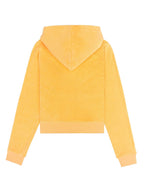 SPORTY & RICH NY Tennis Club Zip Up Orange Hoodie - House Of Huntington