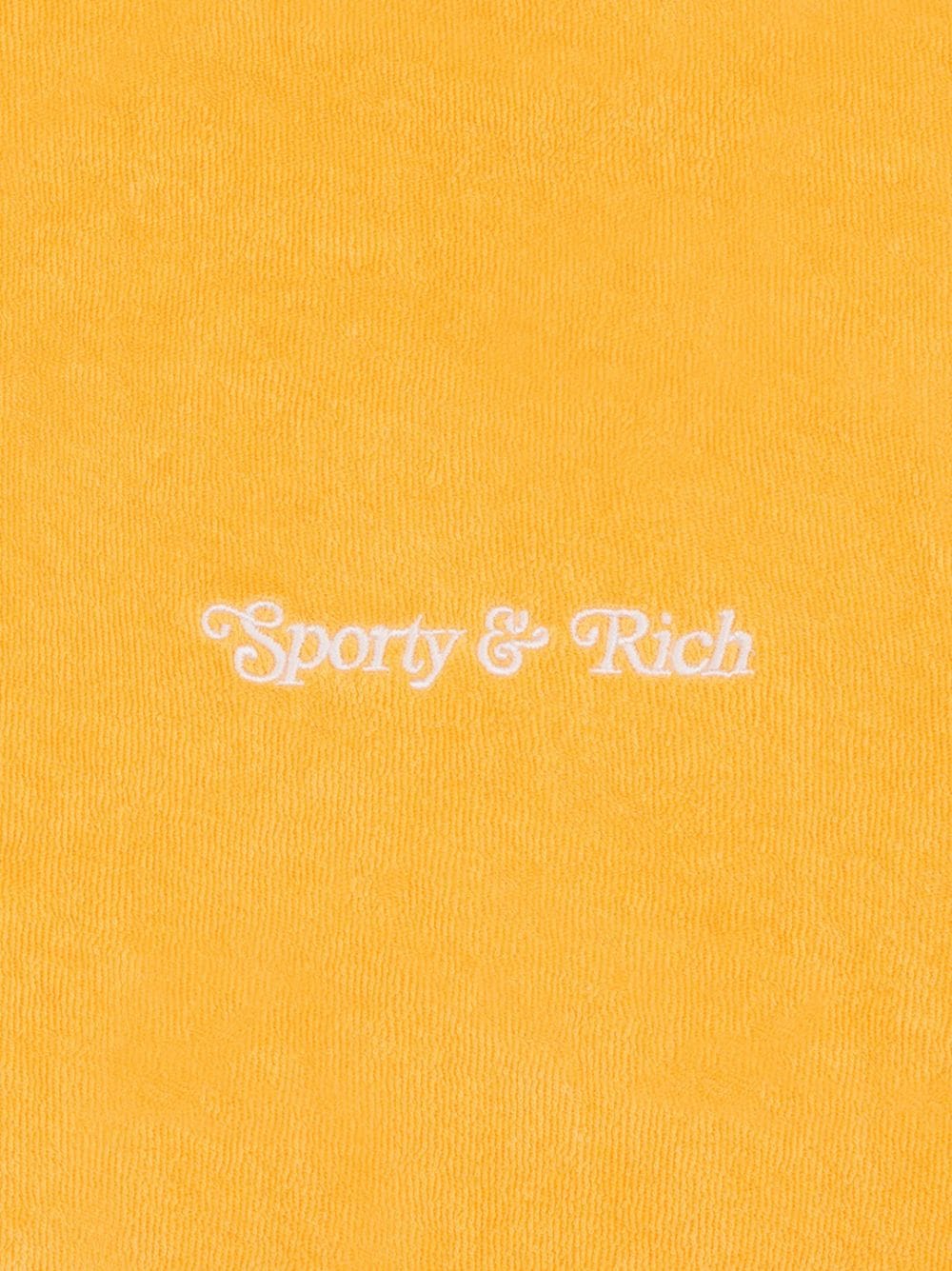 SPORTY & RICH NY Tennis Club Zip Up Orange Hoodie - House Of Huntington