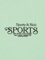 SPORTY & RICH Mens Mint Green Crew Neck Logo Sweatshirt - House Of Huntington