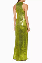 GALVAN Green Sequinned Reflection Gown - House Of Huntington