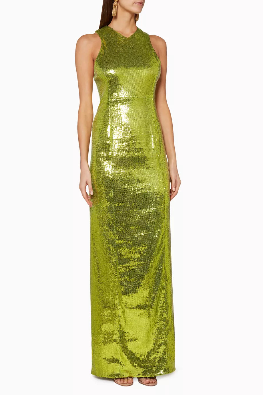 GALVAN Green Sequinned Reflection Gown - House Of Huntington