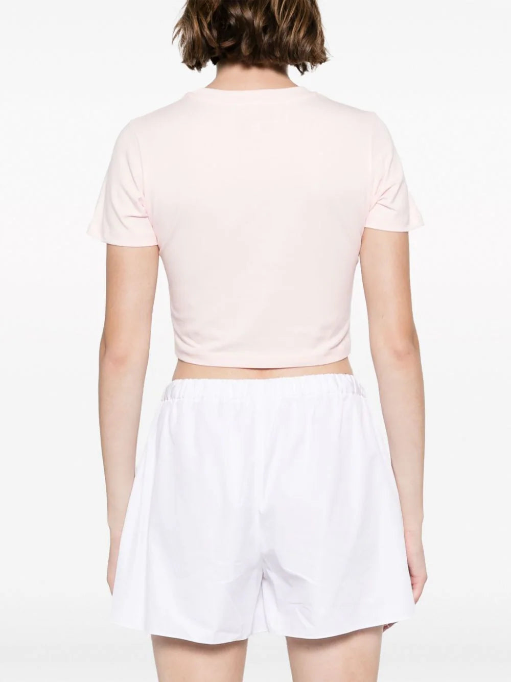 CASABLANCA Pink For The Peace Arabic Cropped Cotton T-shirt - House Of Huntington