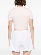CASABLANCA Pink For The Peace Arabic Cropped Cotton T-shirt - House Of Huntington