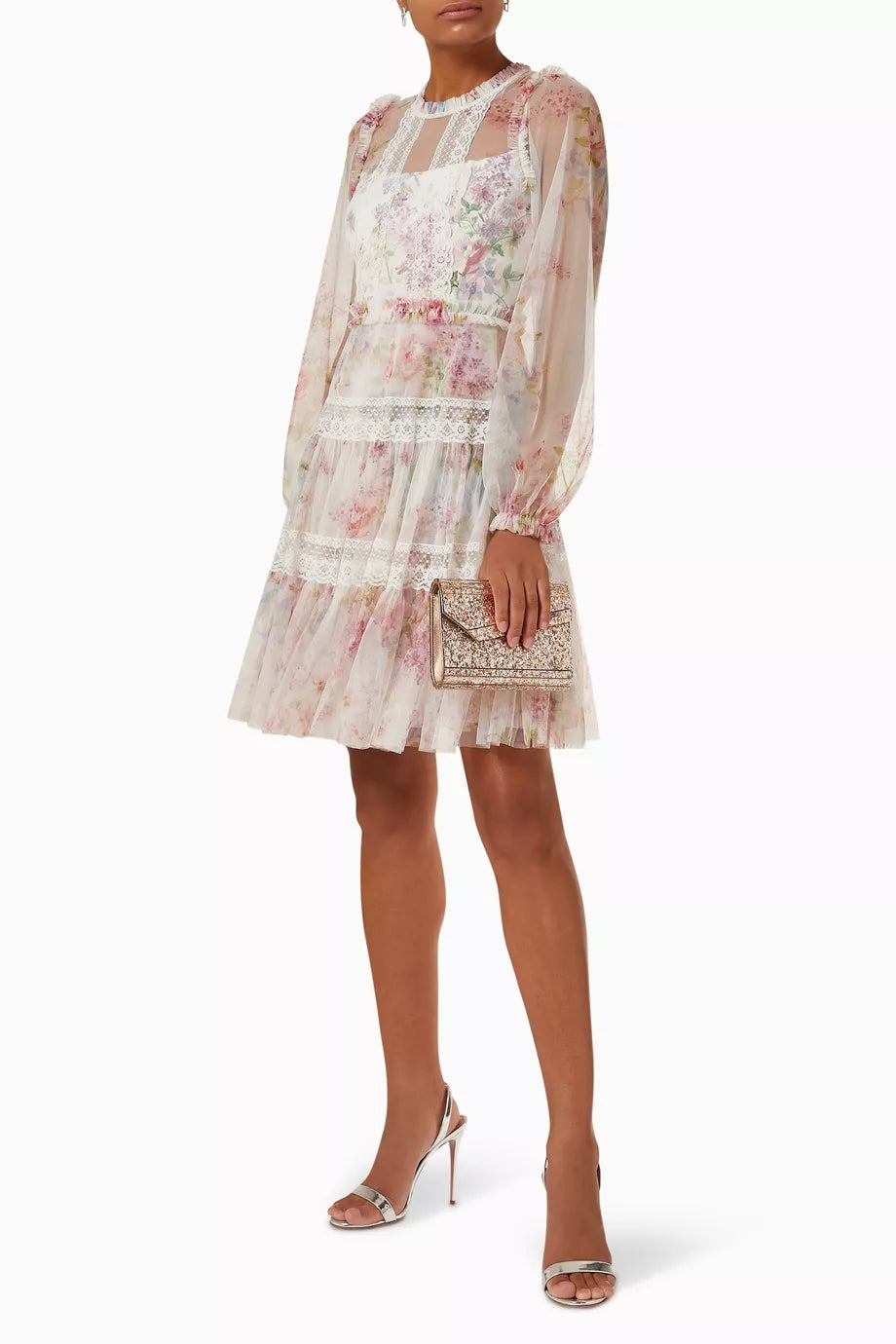 Needle & Thread Floral Wonder Micro Mini Dress