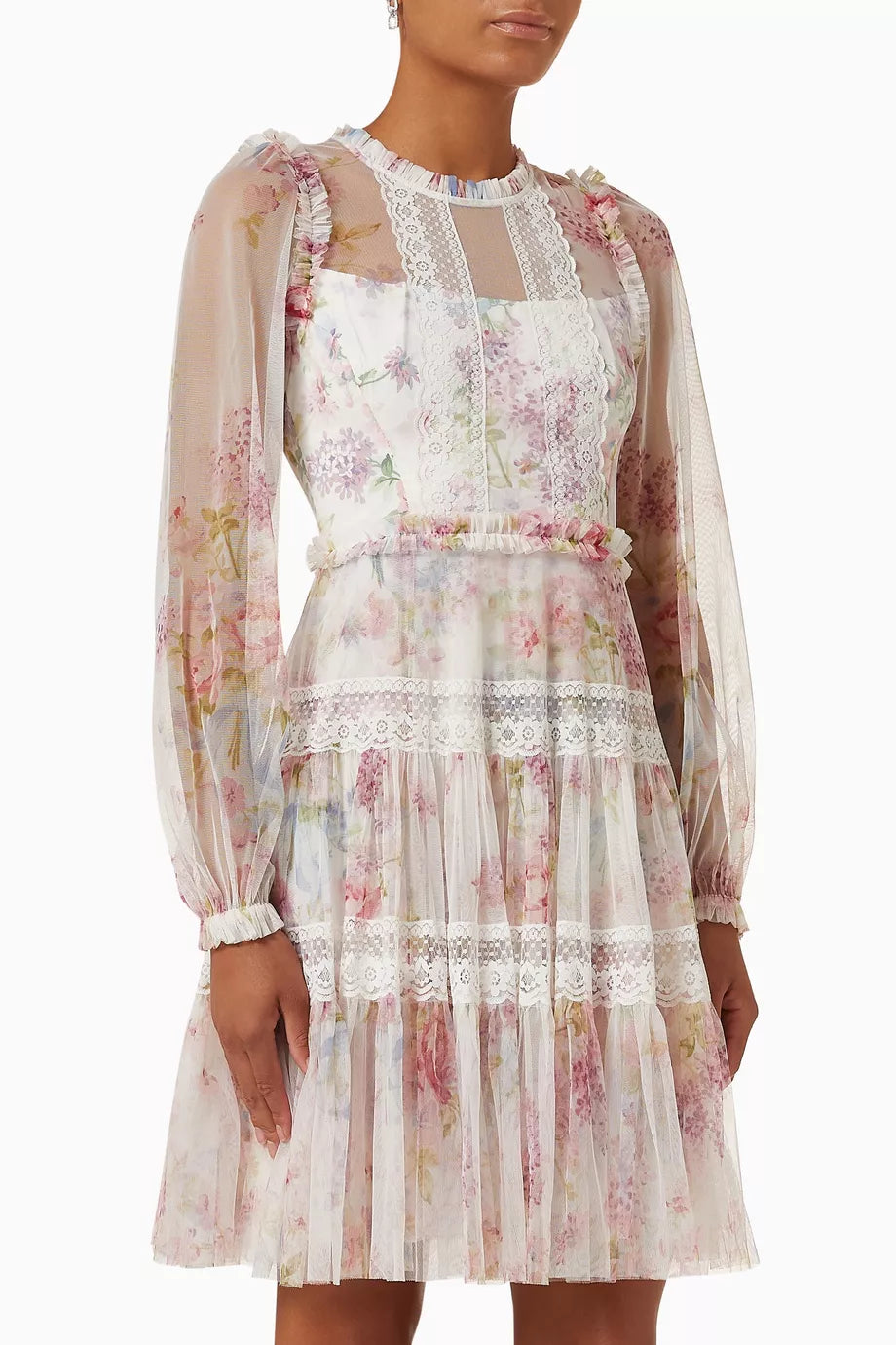 Needle & Thread Floral Wonder Micro Mini Dress
