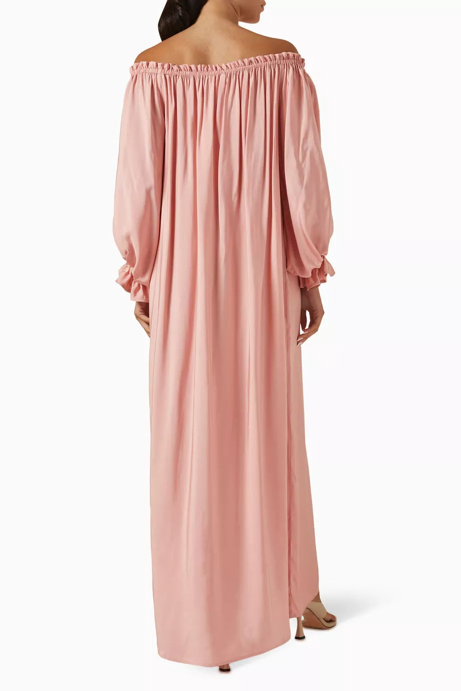 Sleeper Pink Satin Zephir Maxi Dress