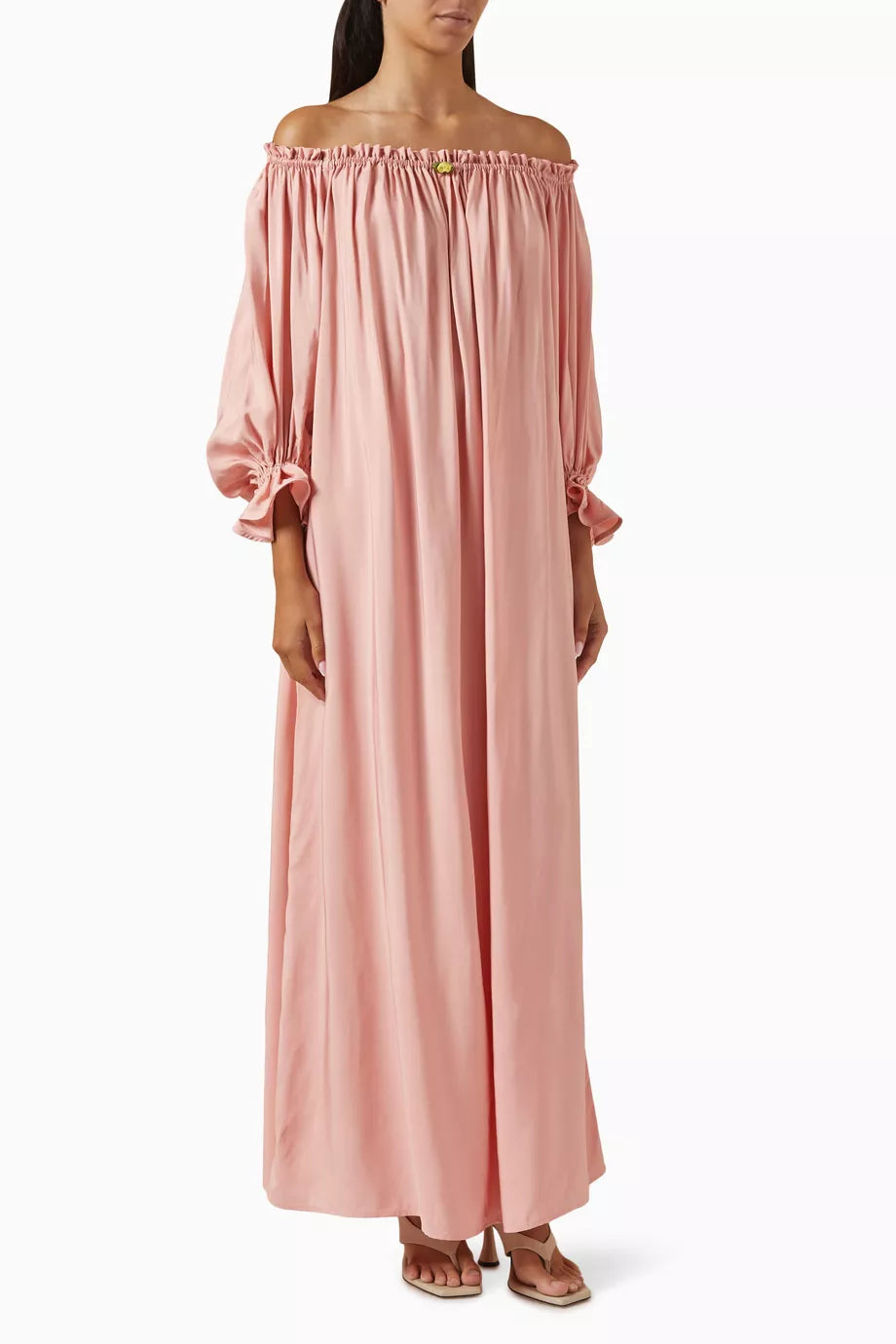 Sleeper Pink Satin Zephir Maxi Dress