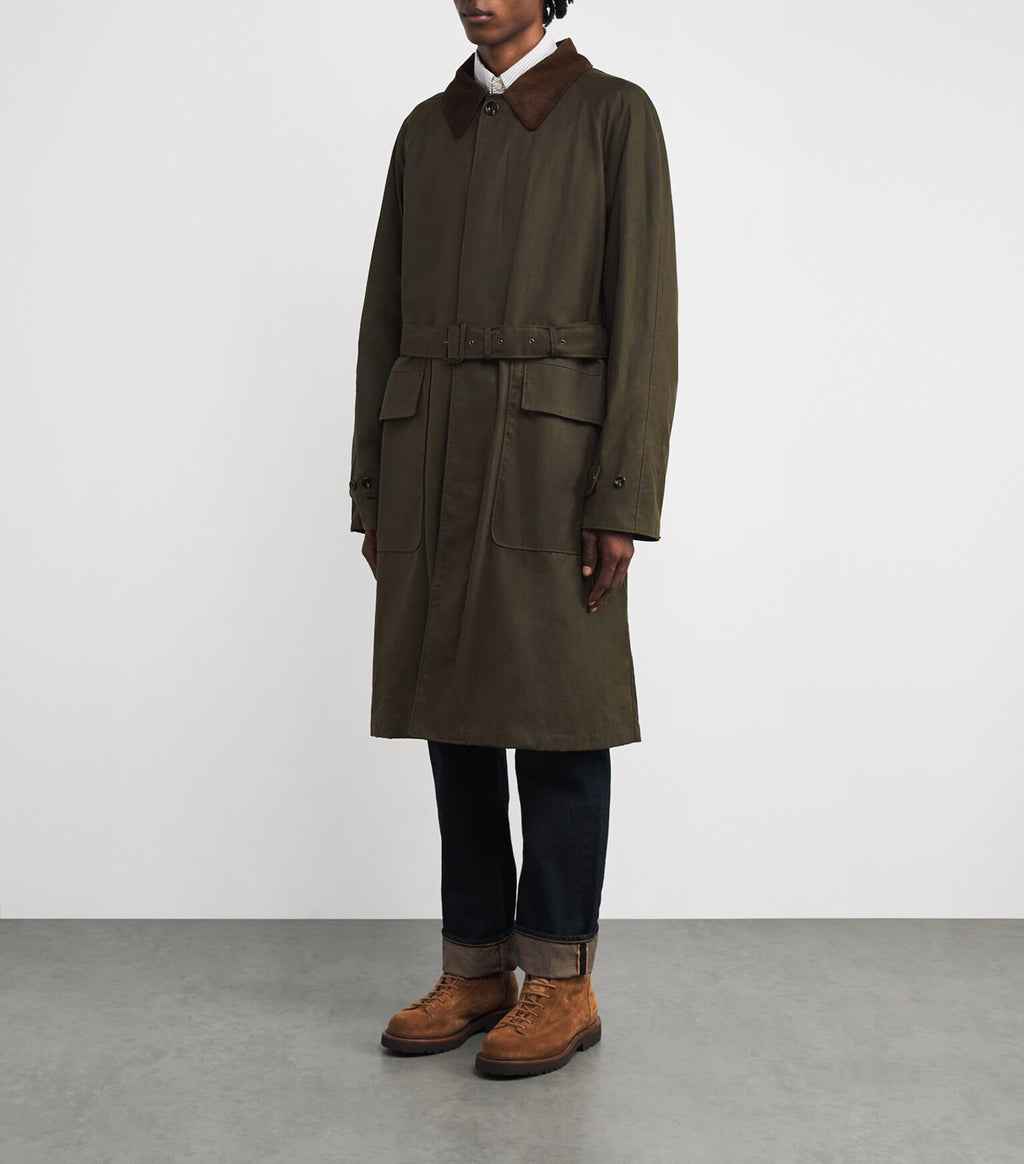 Ralph Lauren Polo Stewart Waxed Oilskin Belted Coat