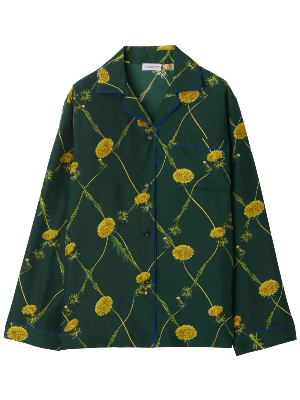 Burberry Dandelion Print Silk Pyjama Shirt