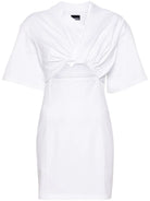 JACQUEMUS White La Robe Twist Front Cut-Out Bahia Mini Dress - House Of Huntington