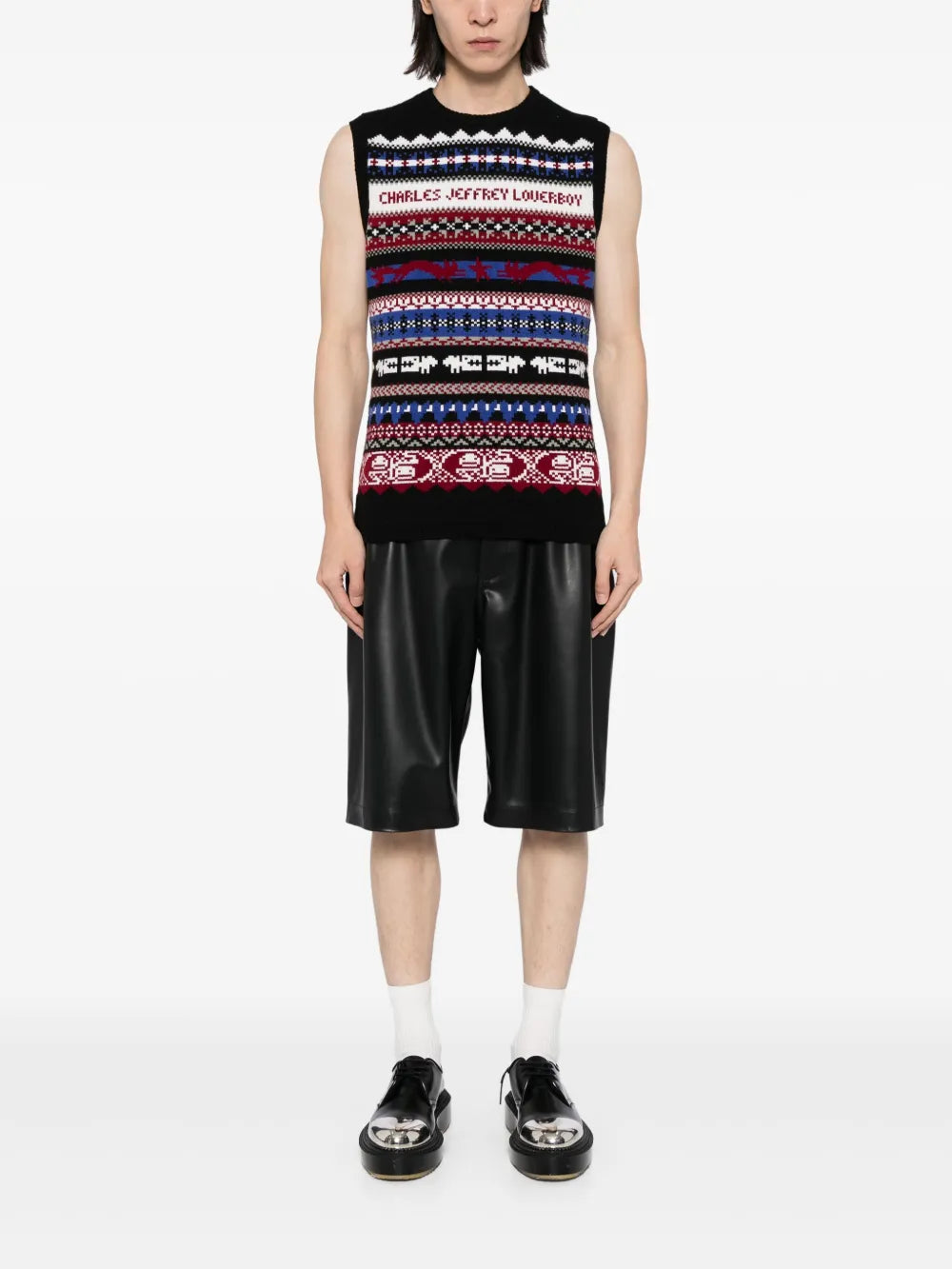 Charles Jeffrey Loverboy Fair Isle-intarsia Knitted Top Vest