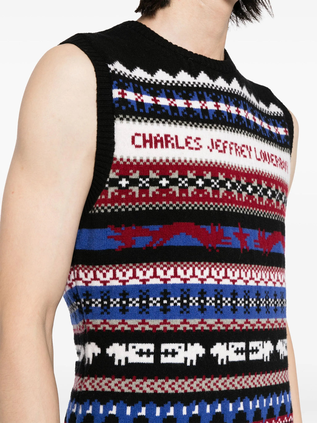 Charles Jeffrey Loverboy Fair Isle-intarsia Knitted Top Vest