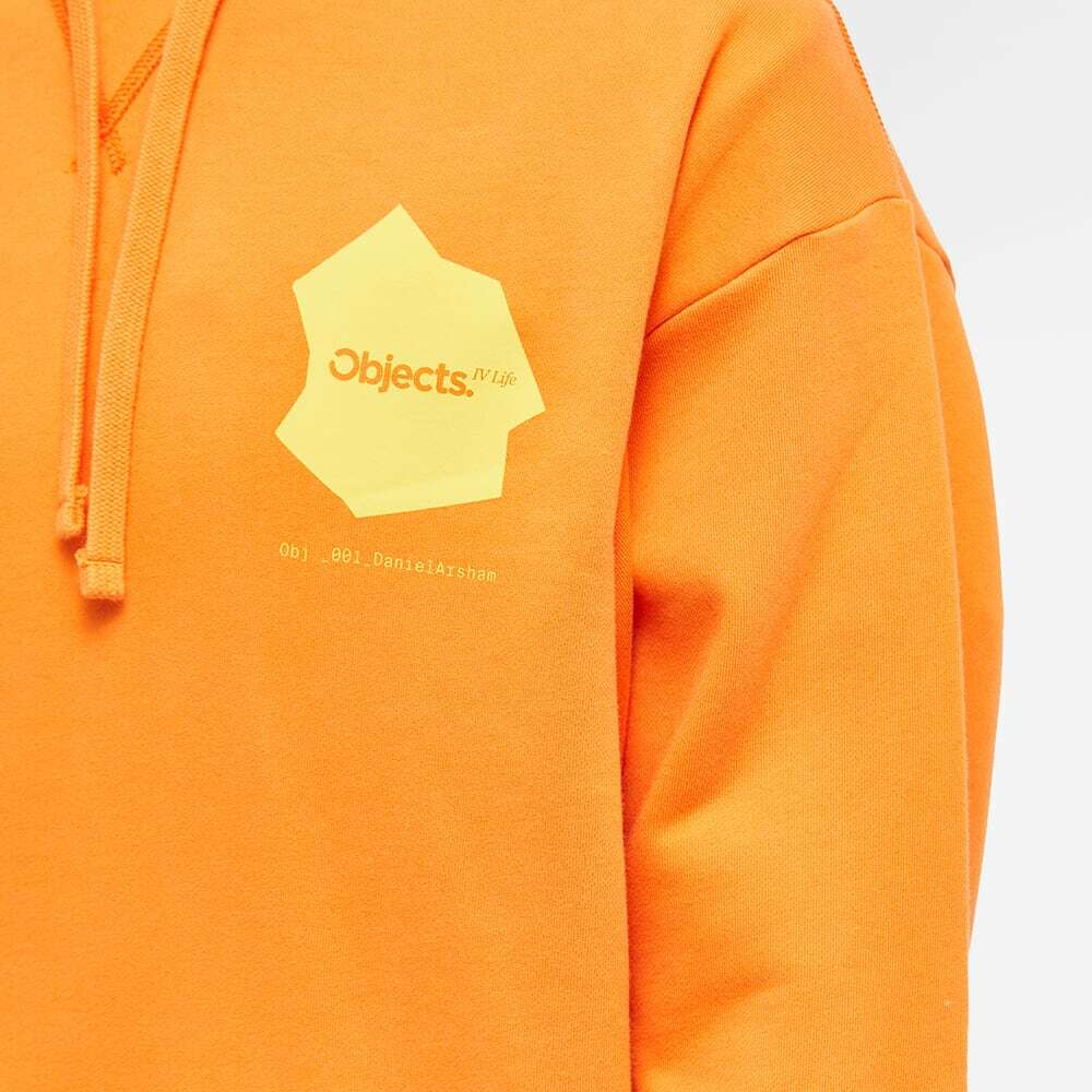 Objects IV Life By Daniel Arsham Men's Continuity Print Hoody in Studio Orange
