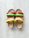 GABRIELA HEARST Striker Multicolour Stripe Strap Summer Sandals