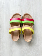 GABRIELA HEARST Striker Multicolour Stripe Strap Summer Sandals