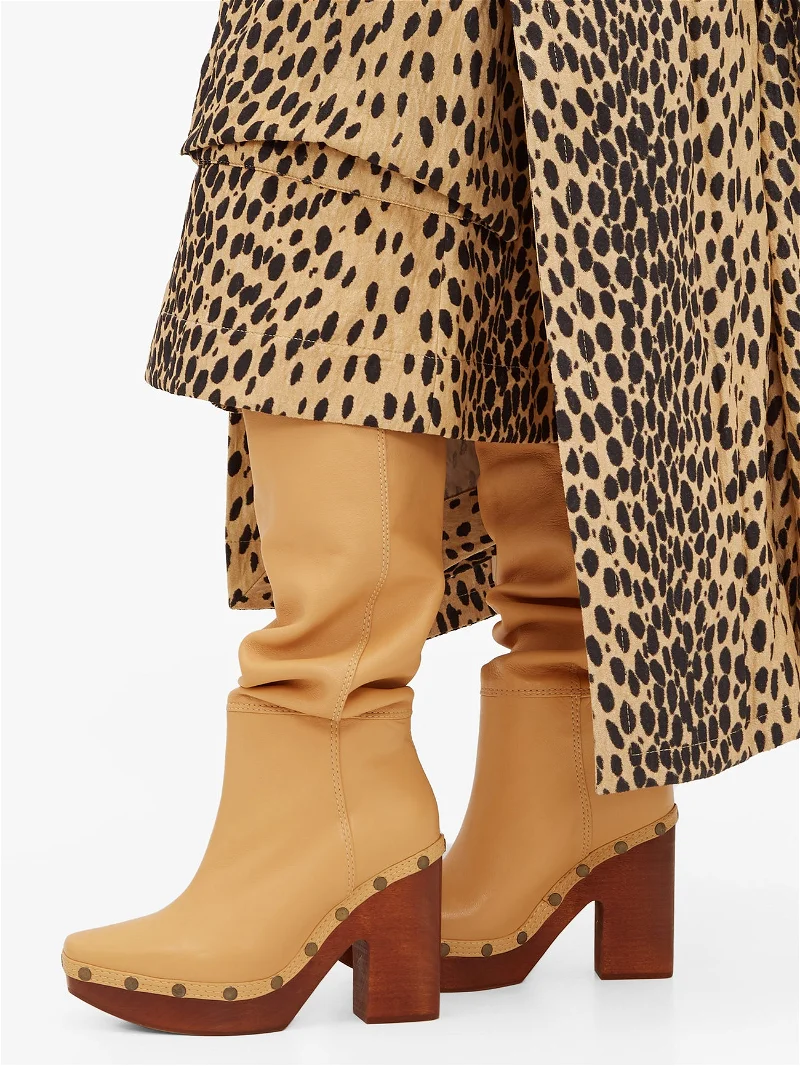 Jacquemus Les Bottes Sabots Knee High Clog Boots 100mm (EU 37)