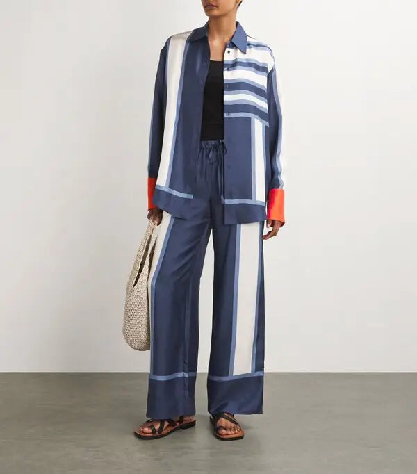 SIR. The Label Silk Striped Dazed Shirt