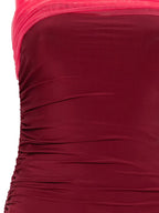 Nensi Dojaka Burgundy Pink Midi Dress
