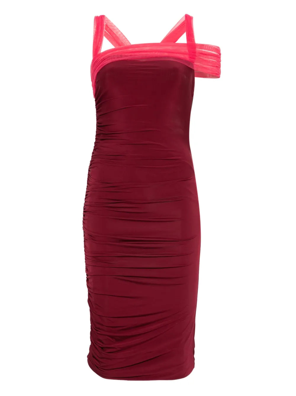Nensi Dojaka Burgundy Pink Midi Dress