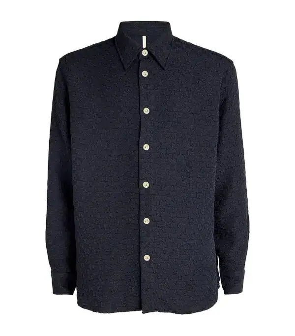 Sunflower Floral Jacquard Studio Navy Shirt