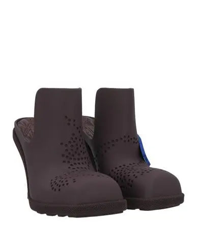 Burberry Rubber Highland Mules Burgundy