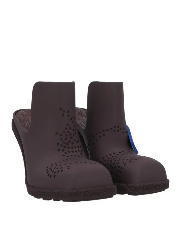 Burberry Rubber Highland Mules Burgundy