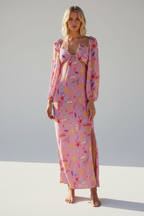 Rixo London Kamilla Pink Seahorse Starfish Print Dress