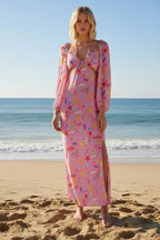 Rixo London Kamilla Pink Seahorse Starfish Print Dress