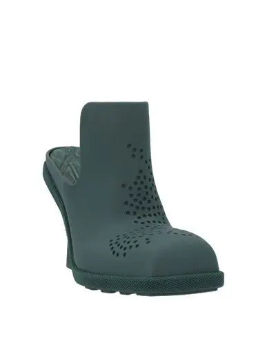 Burberry Rubber Highland Mules Green