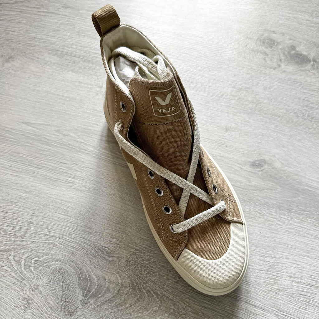 VEJA Nova Brown High Top Logo Trainers Sneakers - House Of Huntington
