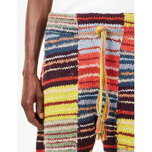 The Elder Statesman Patchwork Knitted Shorts