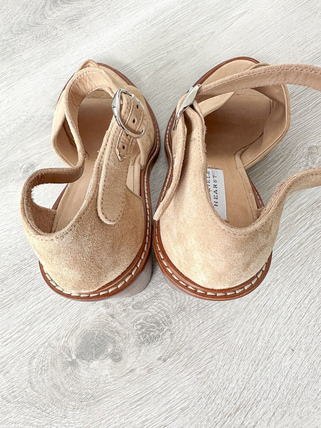 Gabriela Hearst Beau Suede Wooden Block High Heel Sandals - House Of Huntington