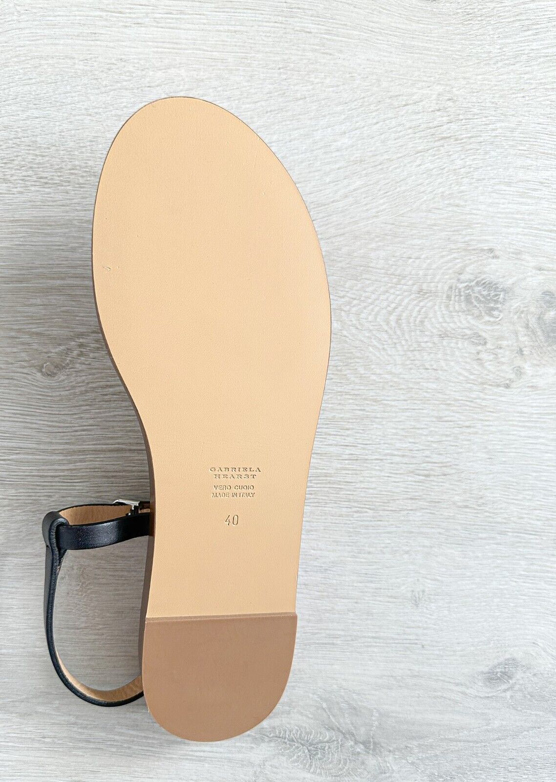 GABRIELA HEARST Steward Black Leather Slingback Sandals