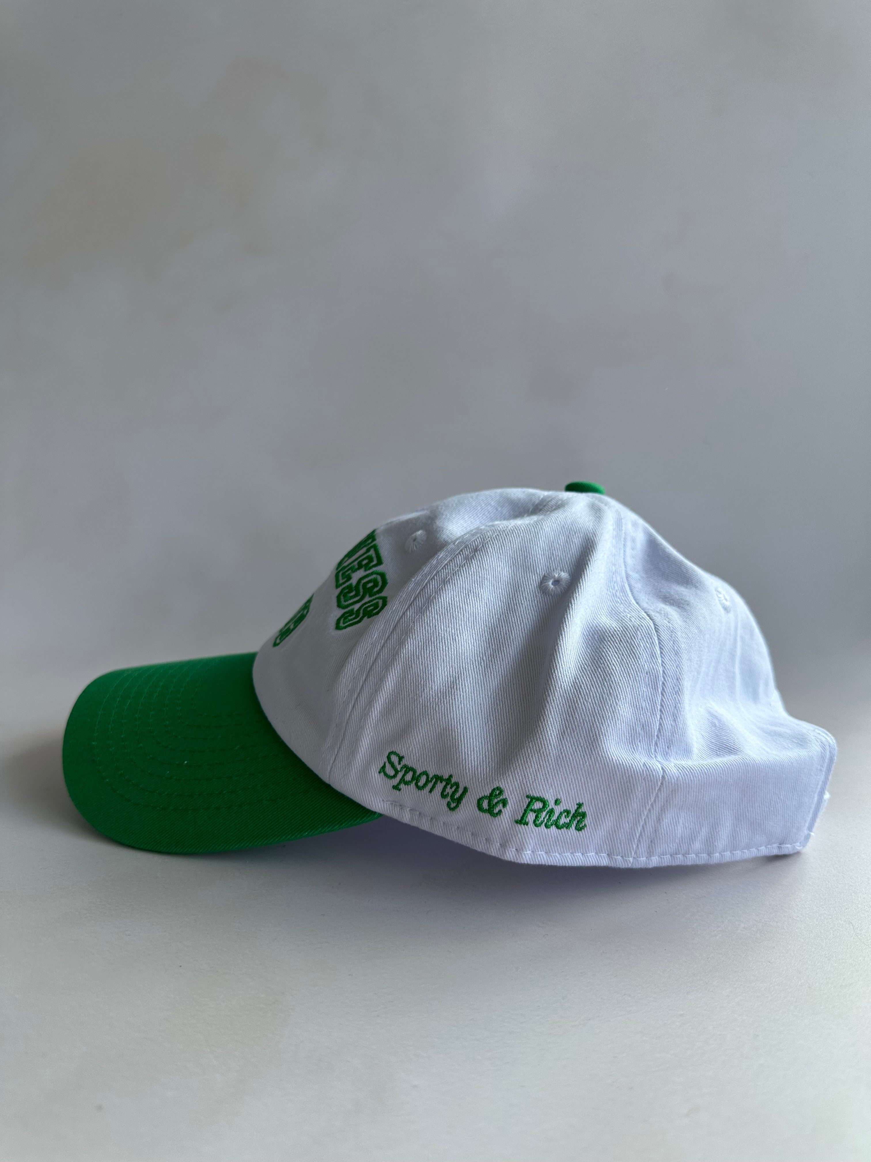 Sporty And Rich Wellness Club Baseball Cap White & Green