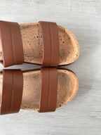 Gabriela Hearst Striker Leather Sandals Summer Chic Cognac Brown - House Of Huntington