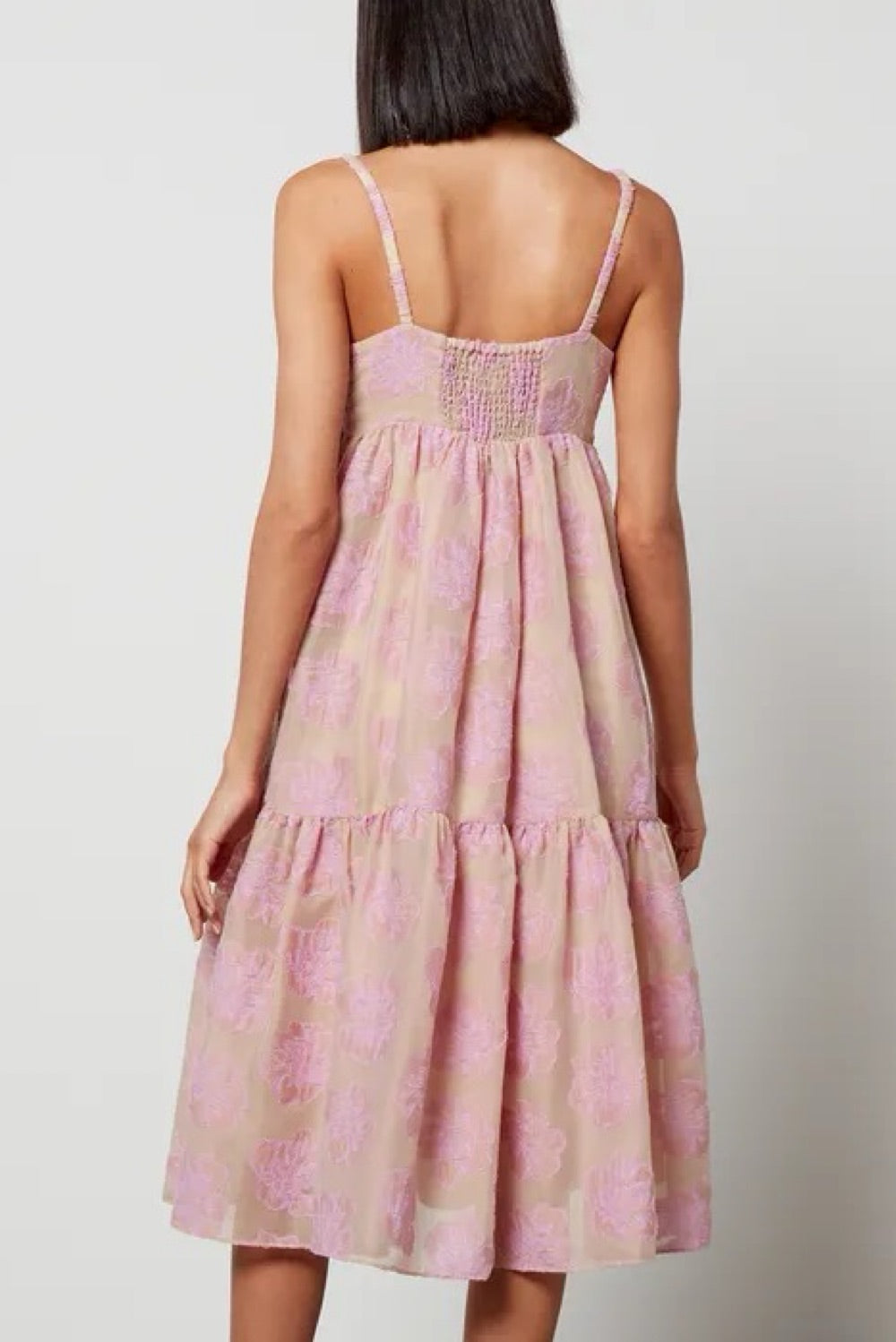 Baum Und Pferdgarten Aviana Big Pink Flower Midi Dress