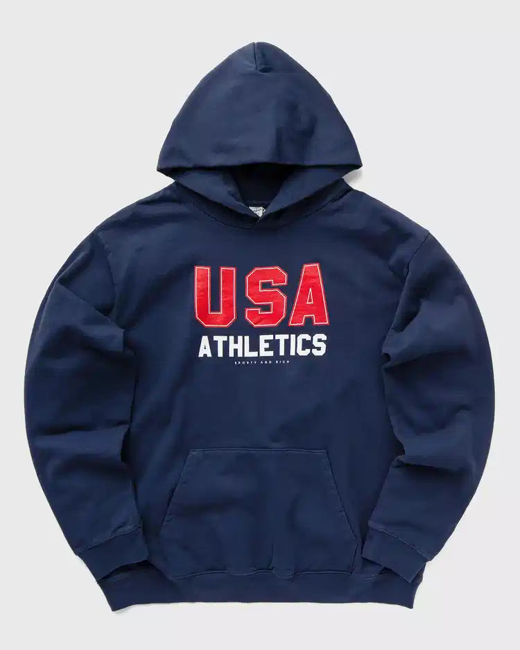 Sporty & Rich USA Athletics Blue hoodie
