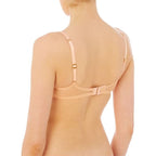 AGENT PROVOCATEUR Lorna Pink Nude Tulle Bow Detail Scalloped Bra - House Of Huntington