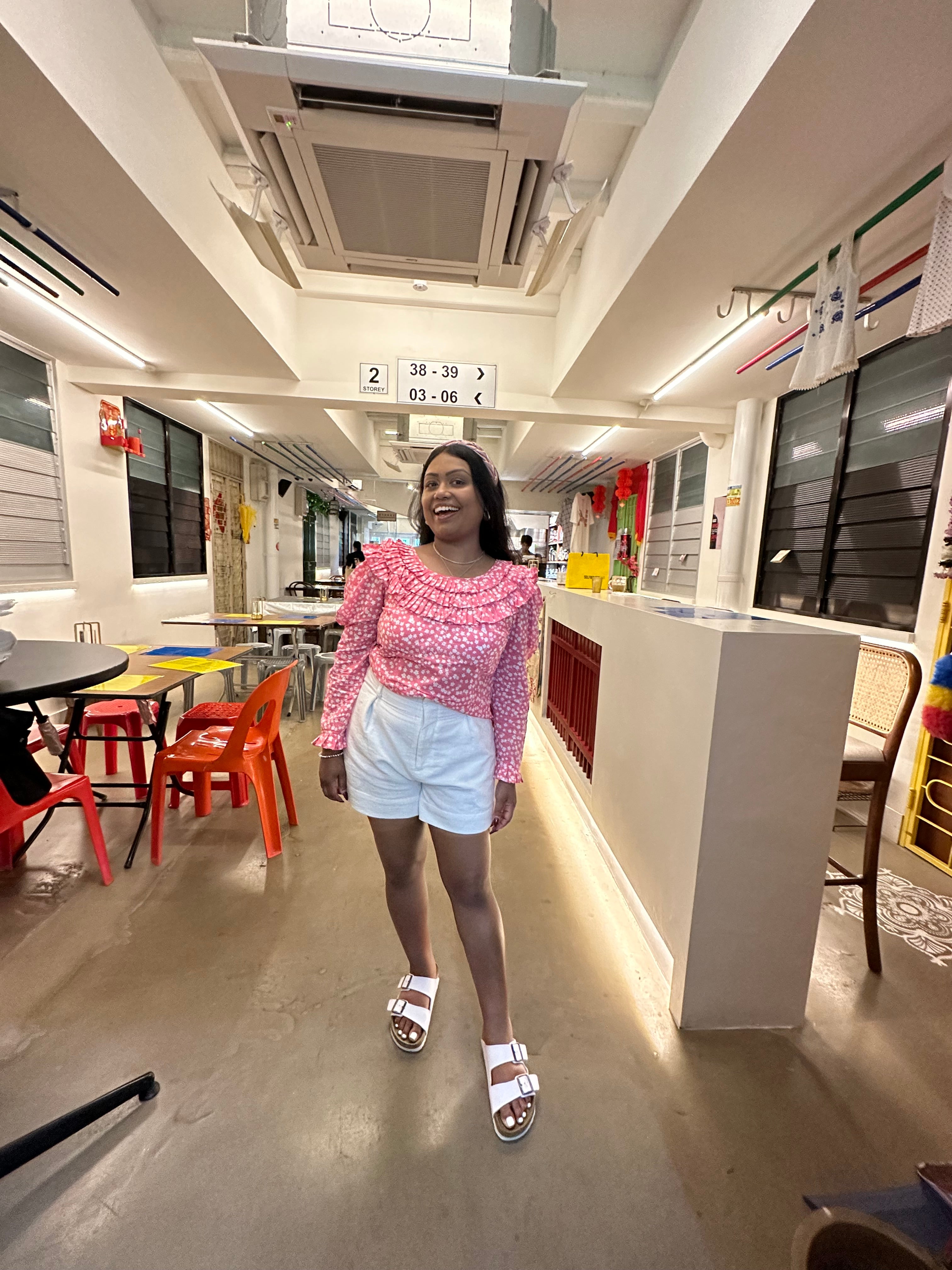 Rixo London Pink Ditsy Daisy Floral Ruffle Pleat Neck Leila Blouse - House Of Huntington