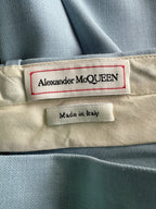 Pantalon cigarette bleu pâle Alexander McQueen