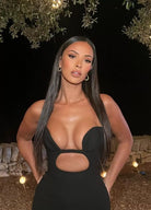 Nensi Dojaka Black Cut Out Maxi Dress - House Of Huntington