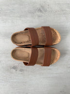 Gabriela Hearst Striker Leather Sandals Summer Chic Cognac Brown - House Of Huntington